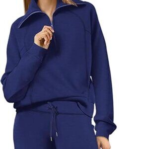 Two Piece Lounge Set:  Sweatshirt and Wide Leg Pants